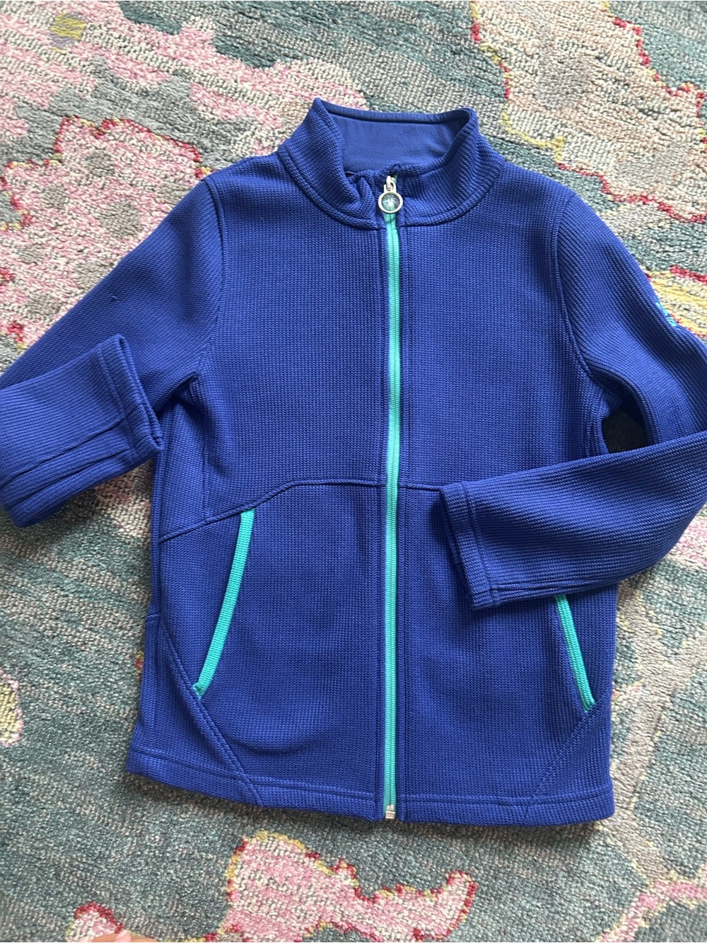 Spyder Kids Royal Blue Jacket with Aqua Trim - Picture 1 of 5